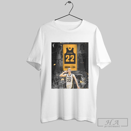 020 2024 Wnba Iowa Womens Basketball Retires Caitlin Clarks Number 22 Poster T Shirt